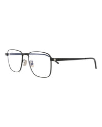 Saint Laurent Mens Square/Rectangle Black Black Transparent Fashion Designer Eyewear