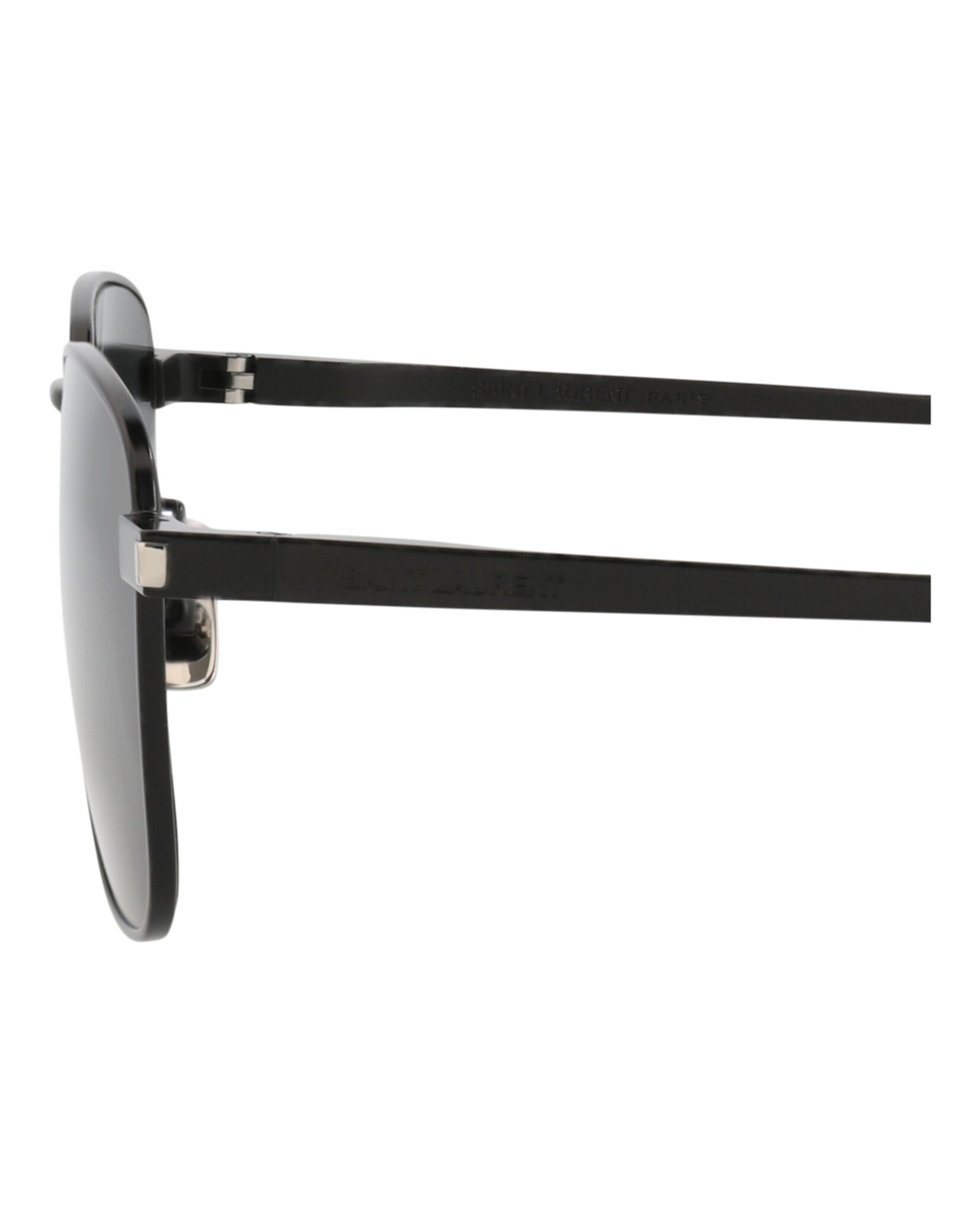 Saint Laurent Saint Laurent Unisex Square/Rectangle Black Black Black Fashion Designer Eyewear