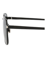 Saint Laurent Saint Laurent Unisex Square/Rectangle Black Black Black Fashion Designer Eyewear