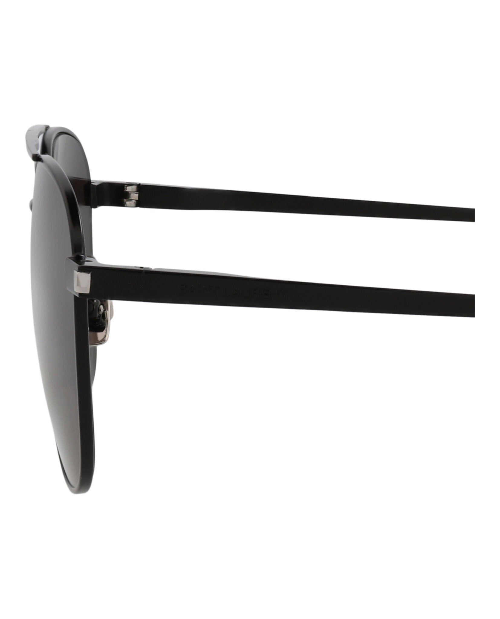 Saint Laurent Saint Laurent Unisex Aviator Black Black Black Fashion Designer Eyewear
