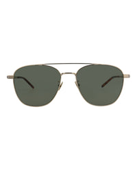 Saint Laurent Saint Laurent Unisex Aviator Gold Gold Green Fashion Designer Eyewear