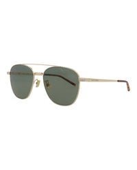 Saint Laurent Saint Laurent Unisex Aviator Gold Gold Green Fashion Designer Eyewear