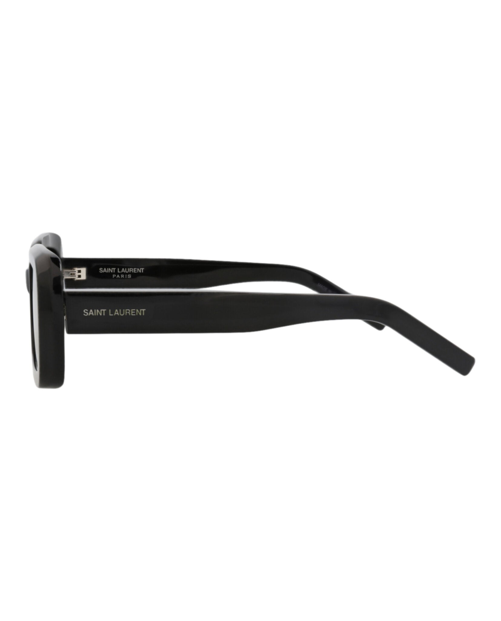 Saint Laurent Saint Laurent Unisex Square/Rectangle Black Black Black Fashion Designer Eyewear