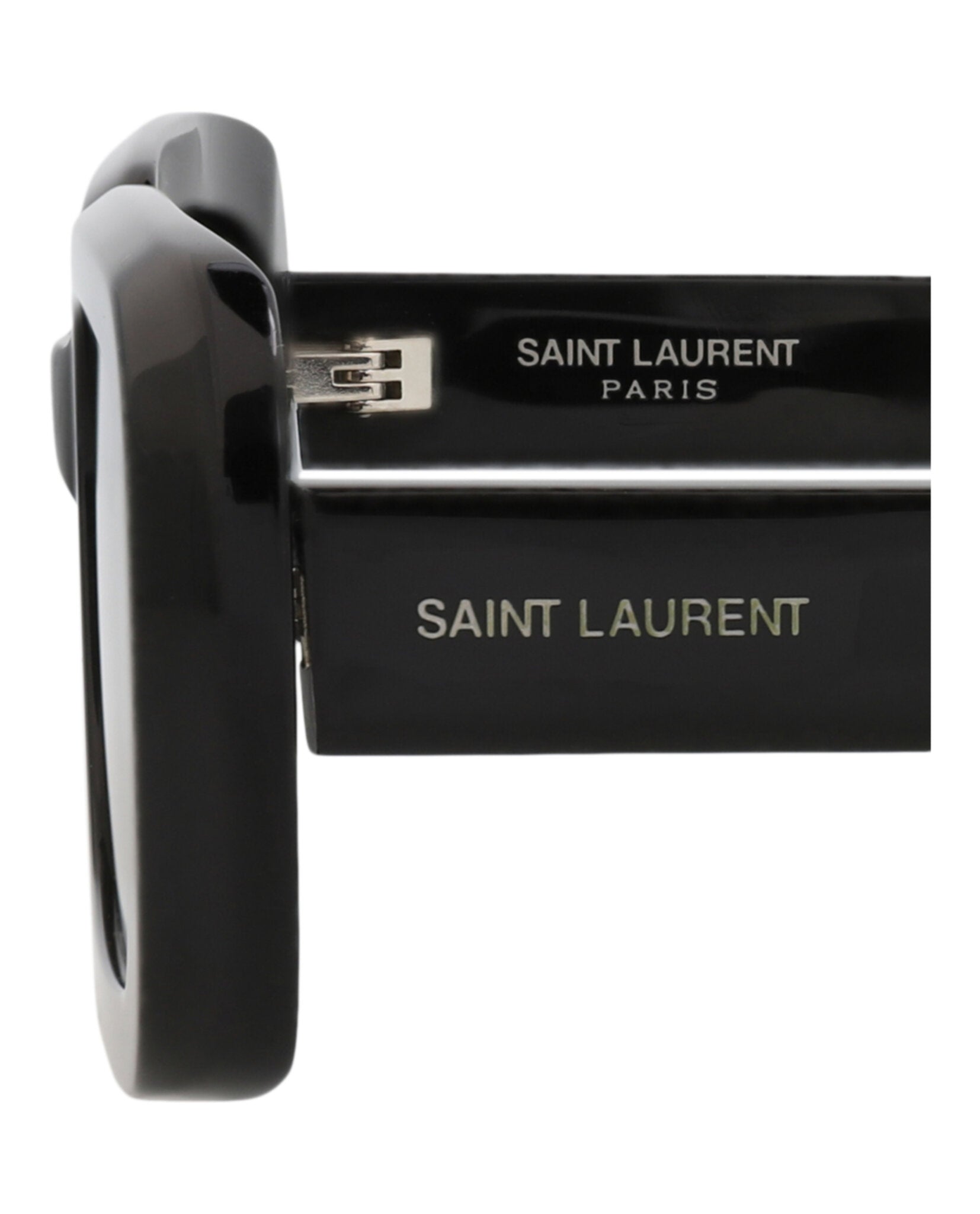 Saint Laurent Saint Laurent Unisex Square/Rectangle Black Black Black Fashion Designer Eyewear