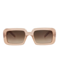 Saint Laurent Saint Laurent Unisex Square/Rectangle Orange Orange Brown Fashion Designer Eyewear