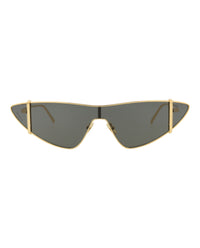 Saint Laurent Saint Laurent Womens Cat Eye Gold Gold Grey Fashion Designer Eyewear