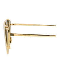 Saint Laurent Saint Laurent Womens Cat Eye Gold Gold Grey Fashion Designer Eyewear