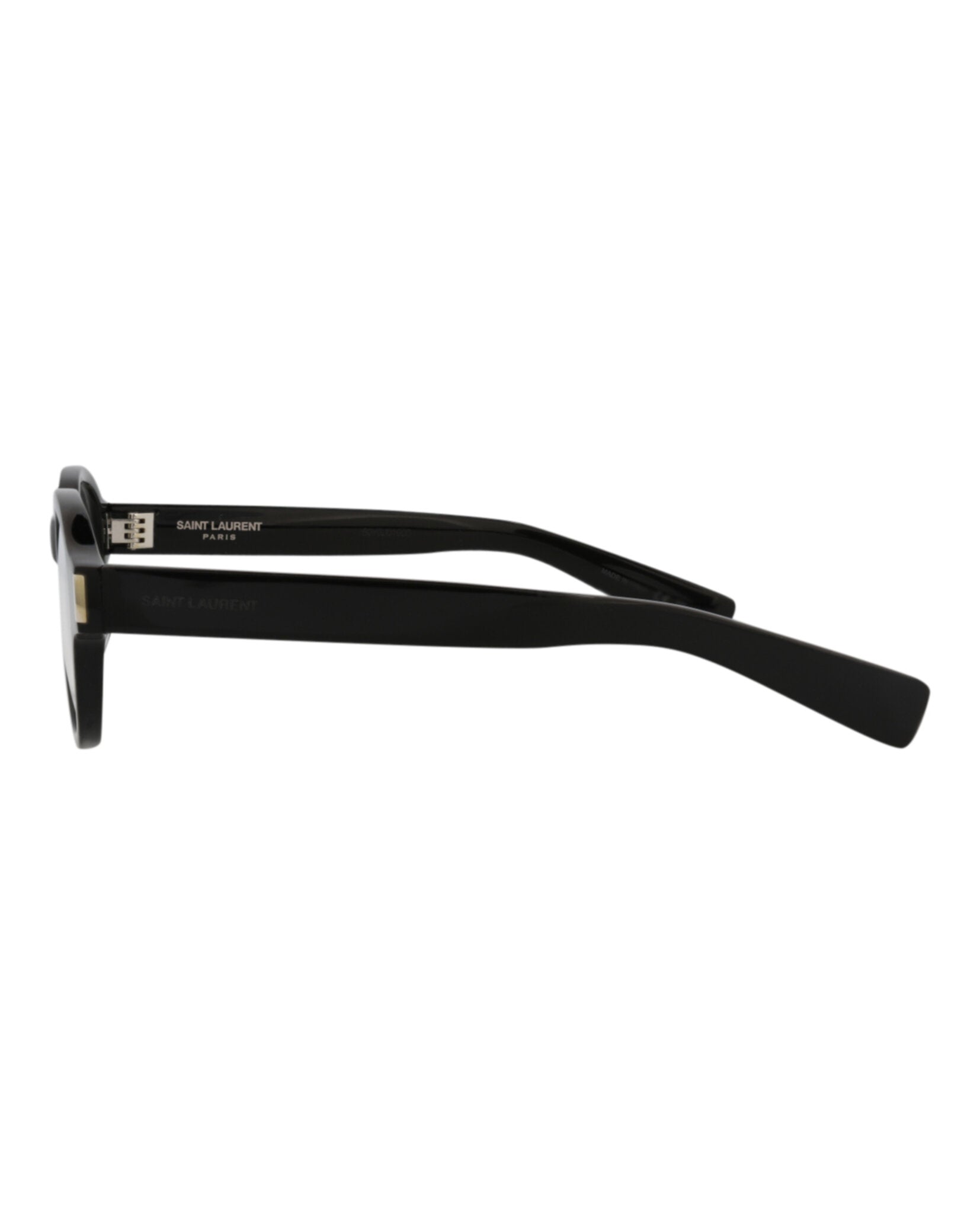 Saint Laurent Unisex Round/Oval Black Black Black Fashion Designer Eyewear