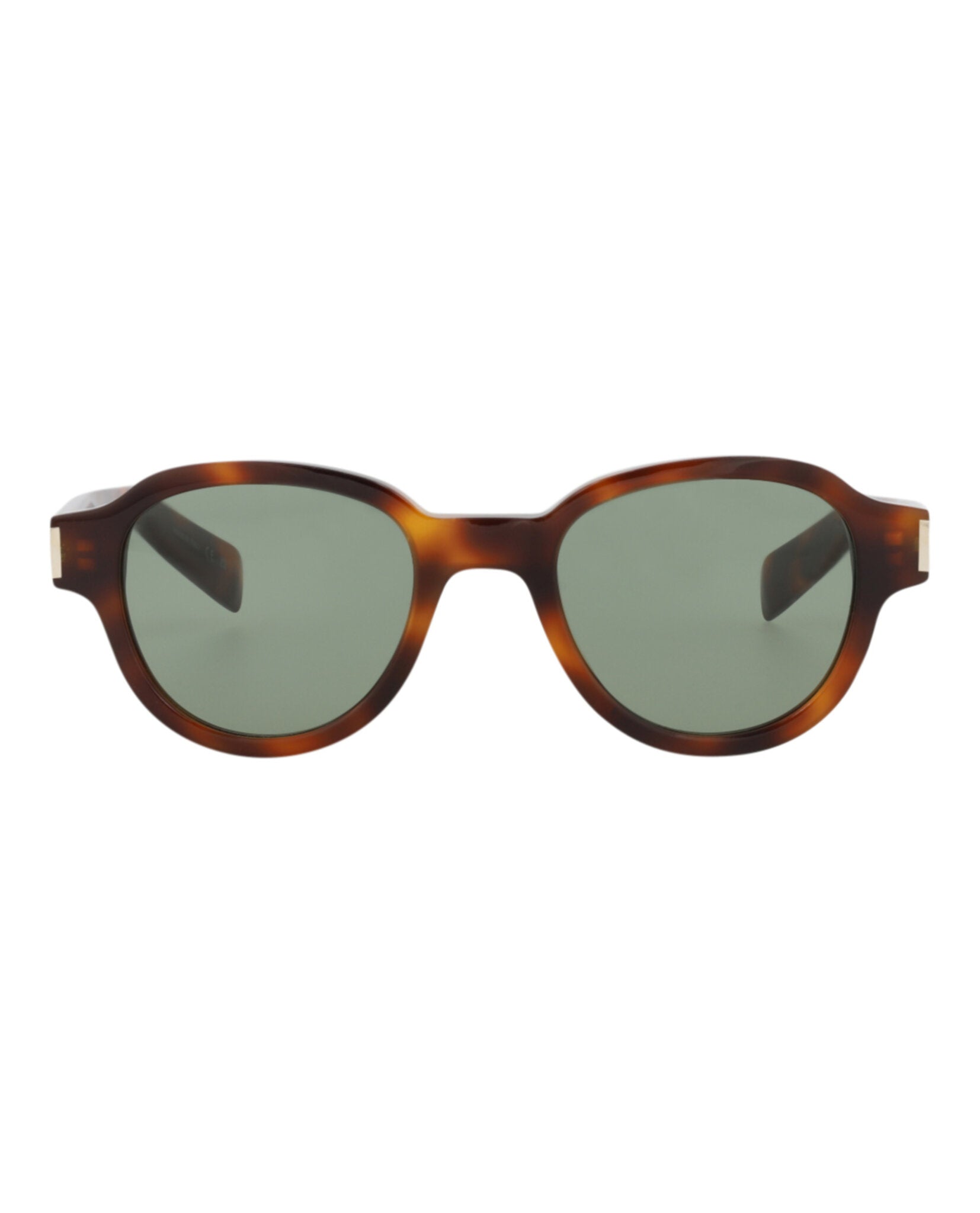 Saint Laurent Saint Laurent Unisex Round/Oval Havana Havana Green Fashion Designer Eyewear