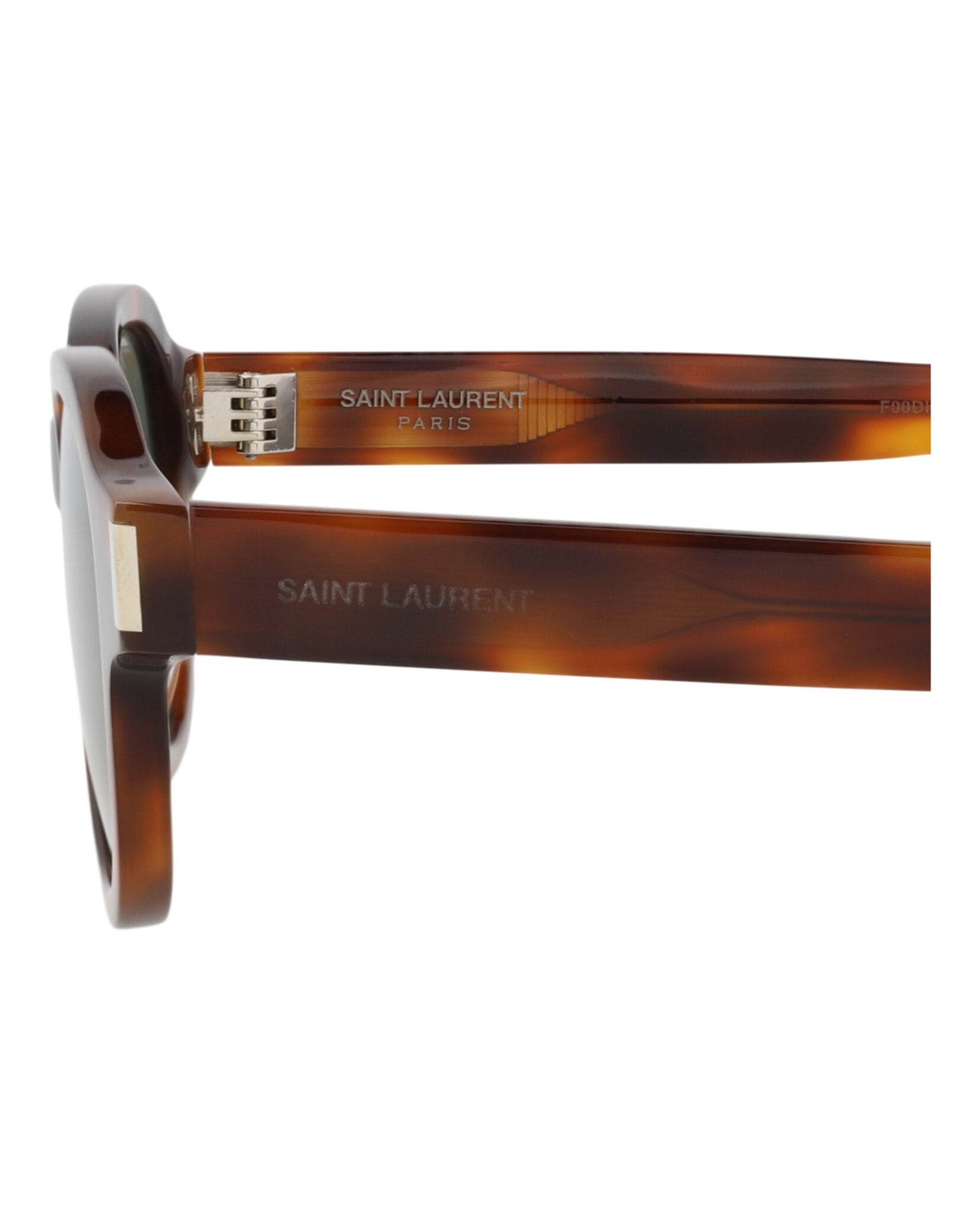 Saint Laurent Saint Laurent Unisex Round/Oval Havana Havana Green Fashion Designer Eyewear