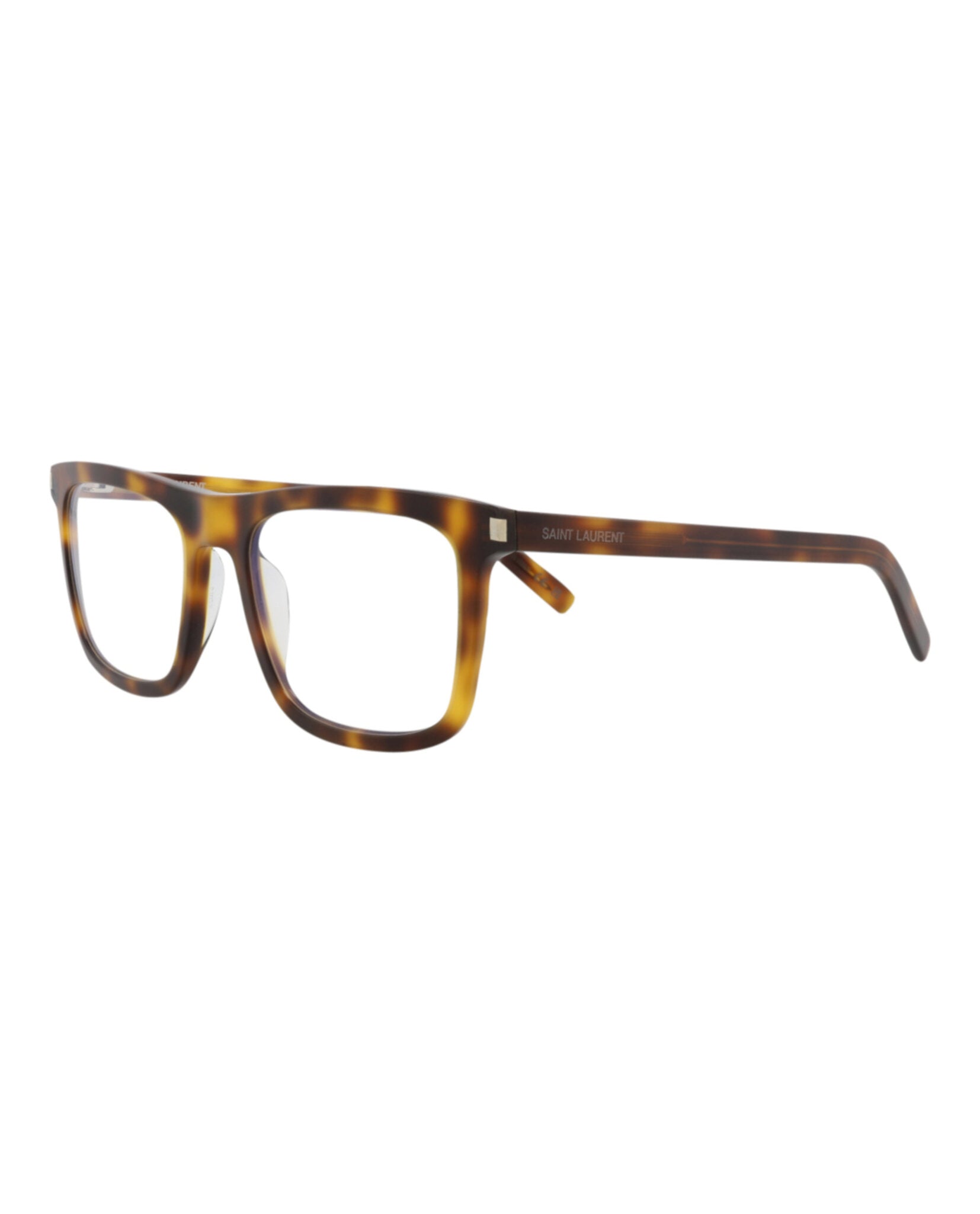 Saint Laurent Saint Laurent Mens Square/Rectangle Havana Havana Transparent Fashion Designer Eyewear