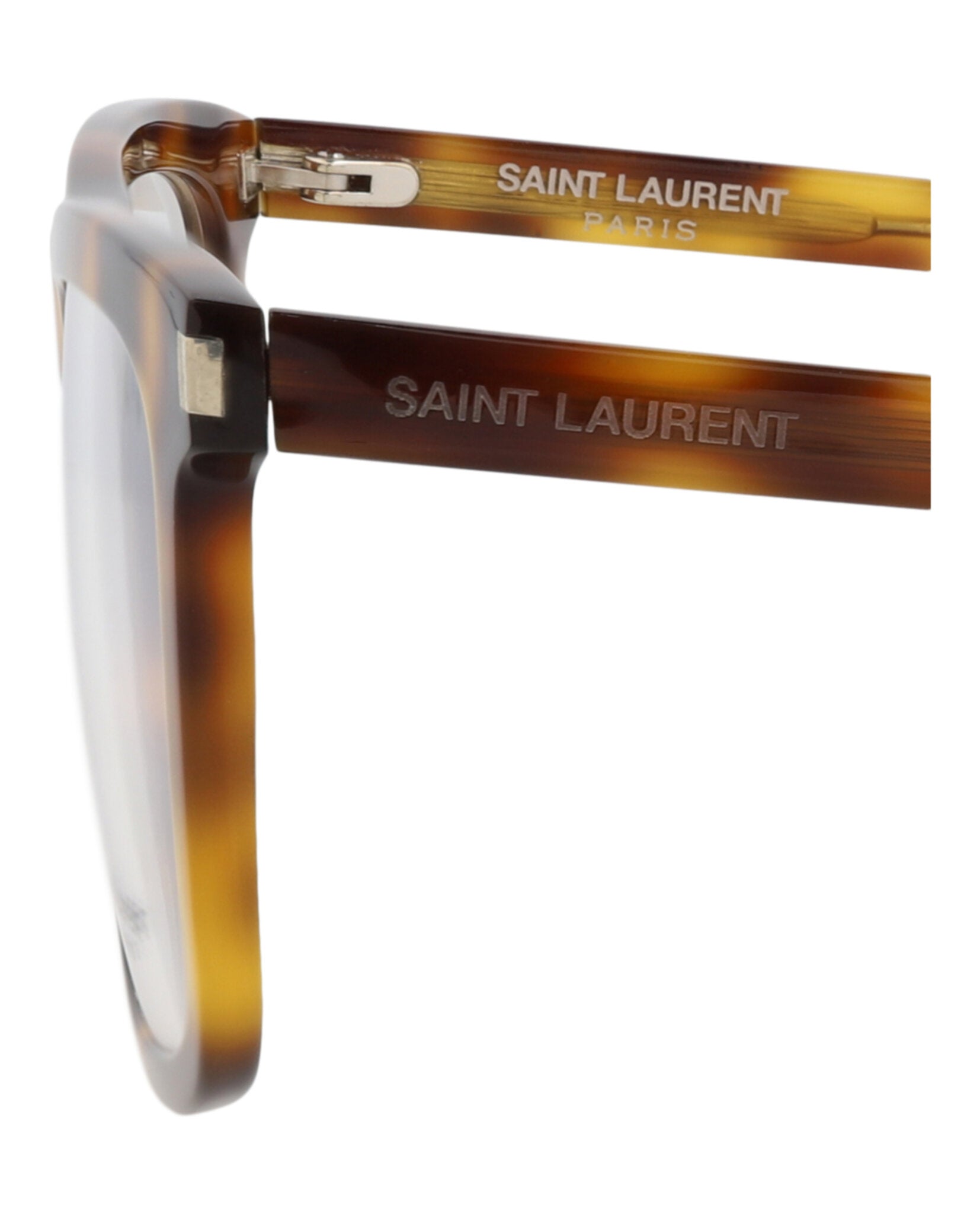 Saint Laurent Saint Laurent Mens Square/Rectangle Havana Havana Transparent Fashion Designer Eyewear