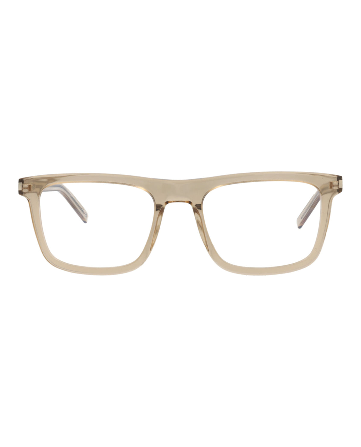 Saint Laurent Mens Square/Rectangle Brown Brown Transparent Fashion Designer Eyewear