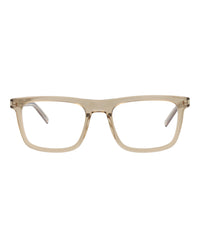 Saint Laurent Mens Square/Rectangle Brown Brown Transparent Fashion Designer Eyewear