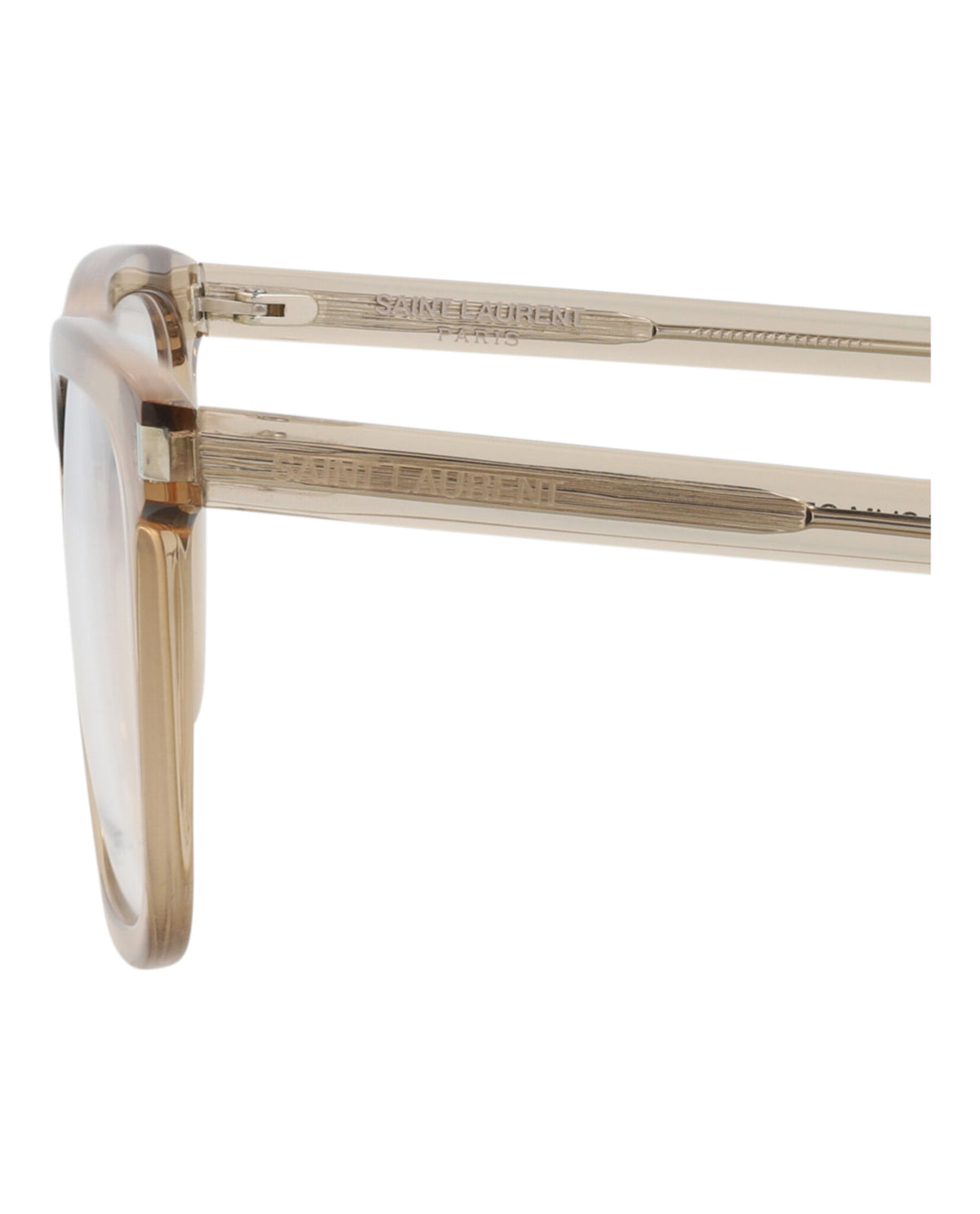 Saint Laurent Mens Square/Rectangle Brown Brown Transparent Fashion Designer Eyewear