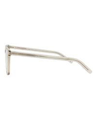 Saint Laurent Saint Laurent Mens Square/Rectangle Beige Beige Transparent Fashion Designer Eyewear