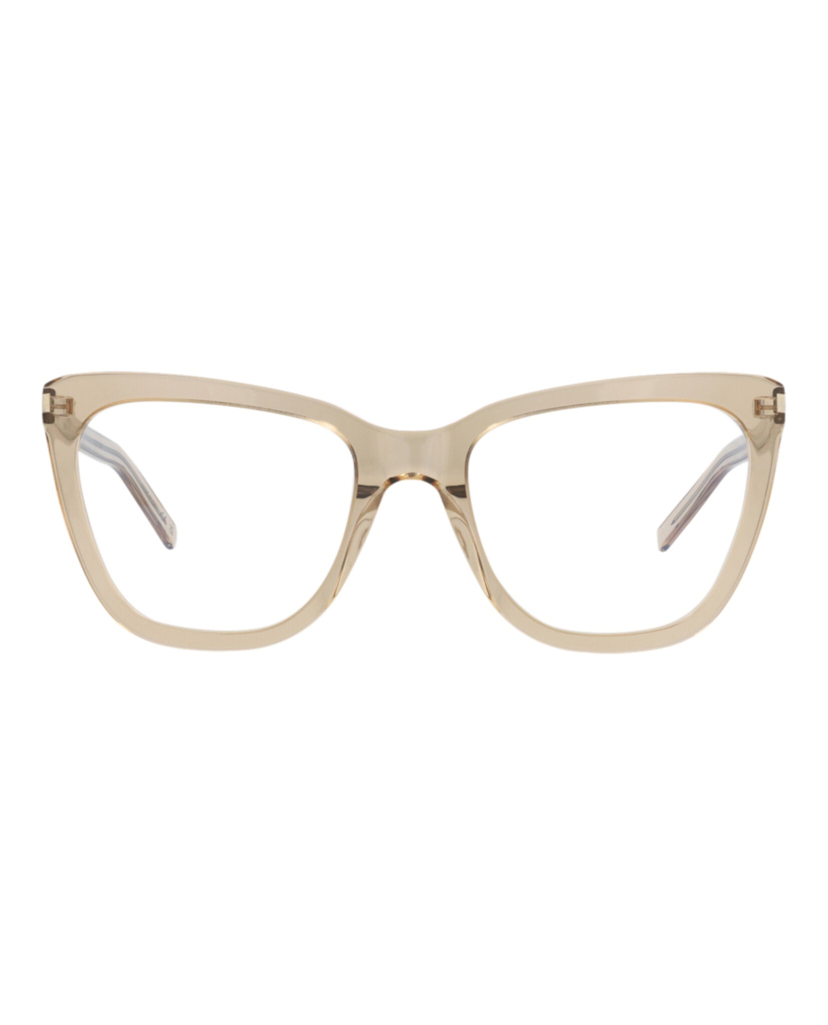 Saint Laurent Saint Laurent Womens Cat Eye Brown Brown Transparent Fashion Designer Eyewear