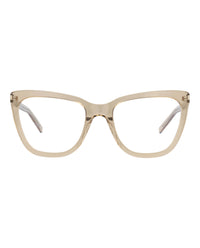 Saint Laurent Saint Laurent Womens Cat Eye Brown Brown Transparent Fashion Designer Eyewear