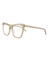 Saint Laurent Saint Laurent Womens Cat Eye Brown Brown Transparent Fashion Designer Eyewear