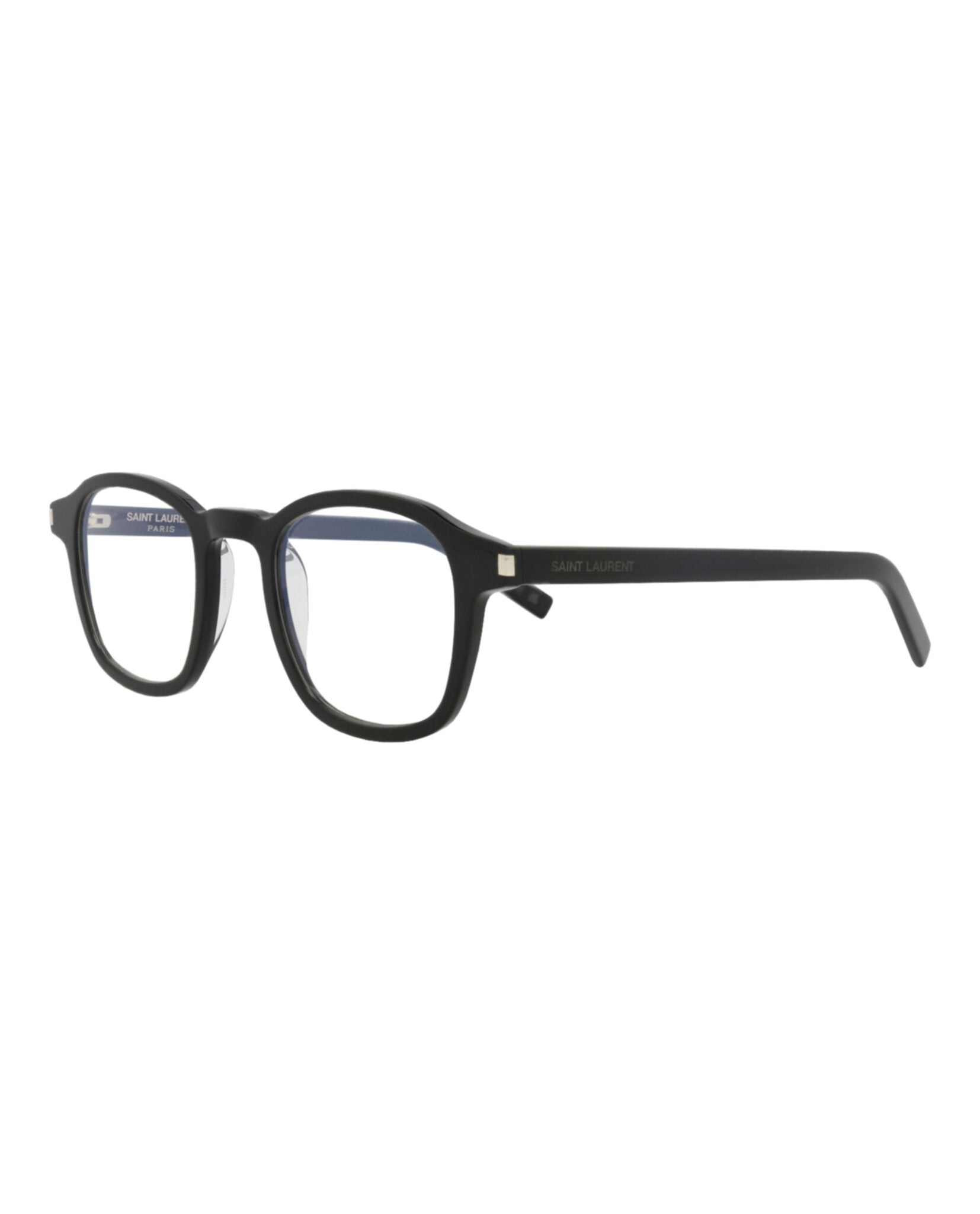 Saint Laurent Saint Laurent Mens Round/Oval Black Black Transparent Fashion Designer Eyewear