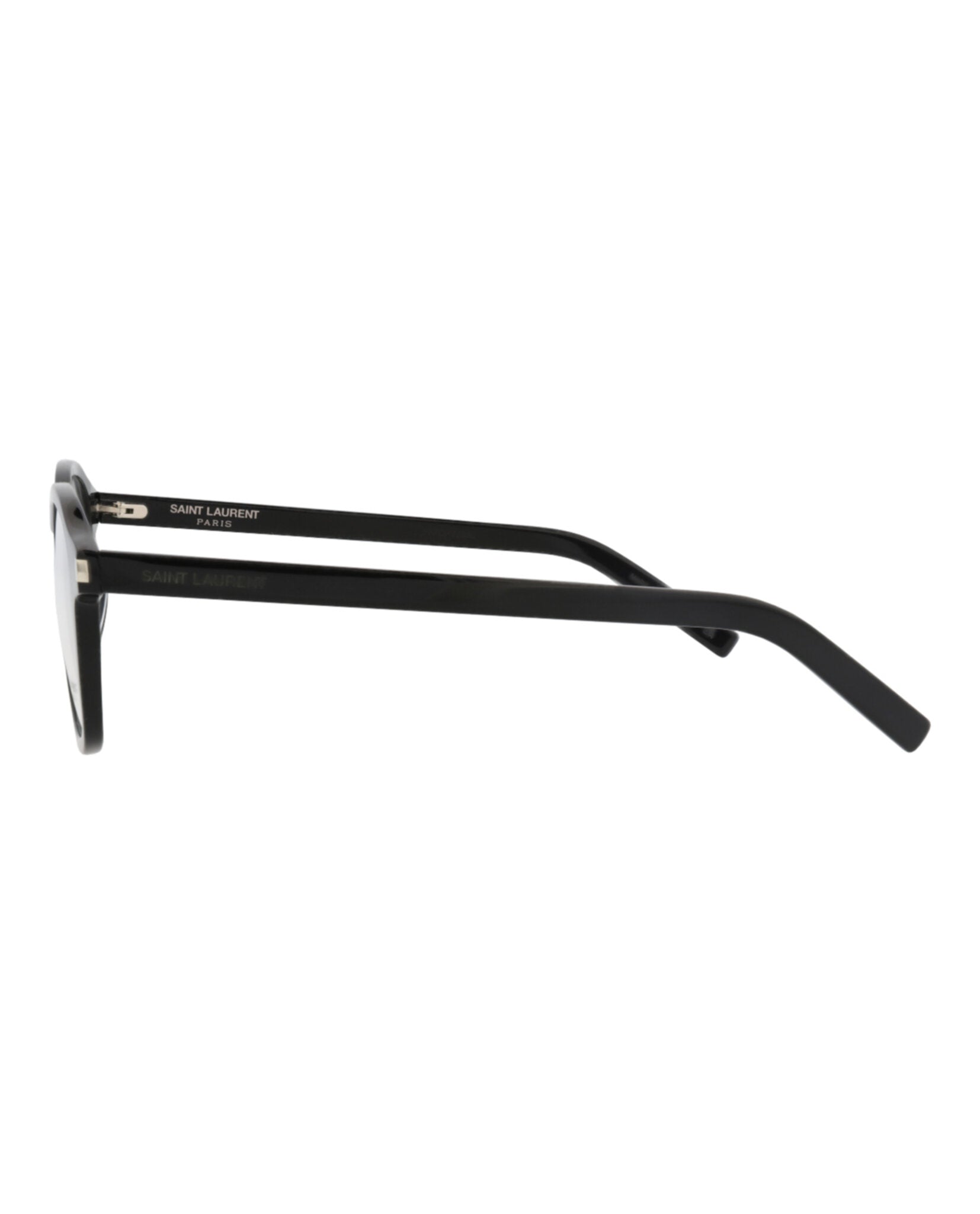 Saint Laurent Saint Laurent Mens Round/Oval Black Black Transparent Fashion Designer Eyewear