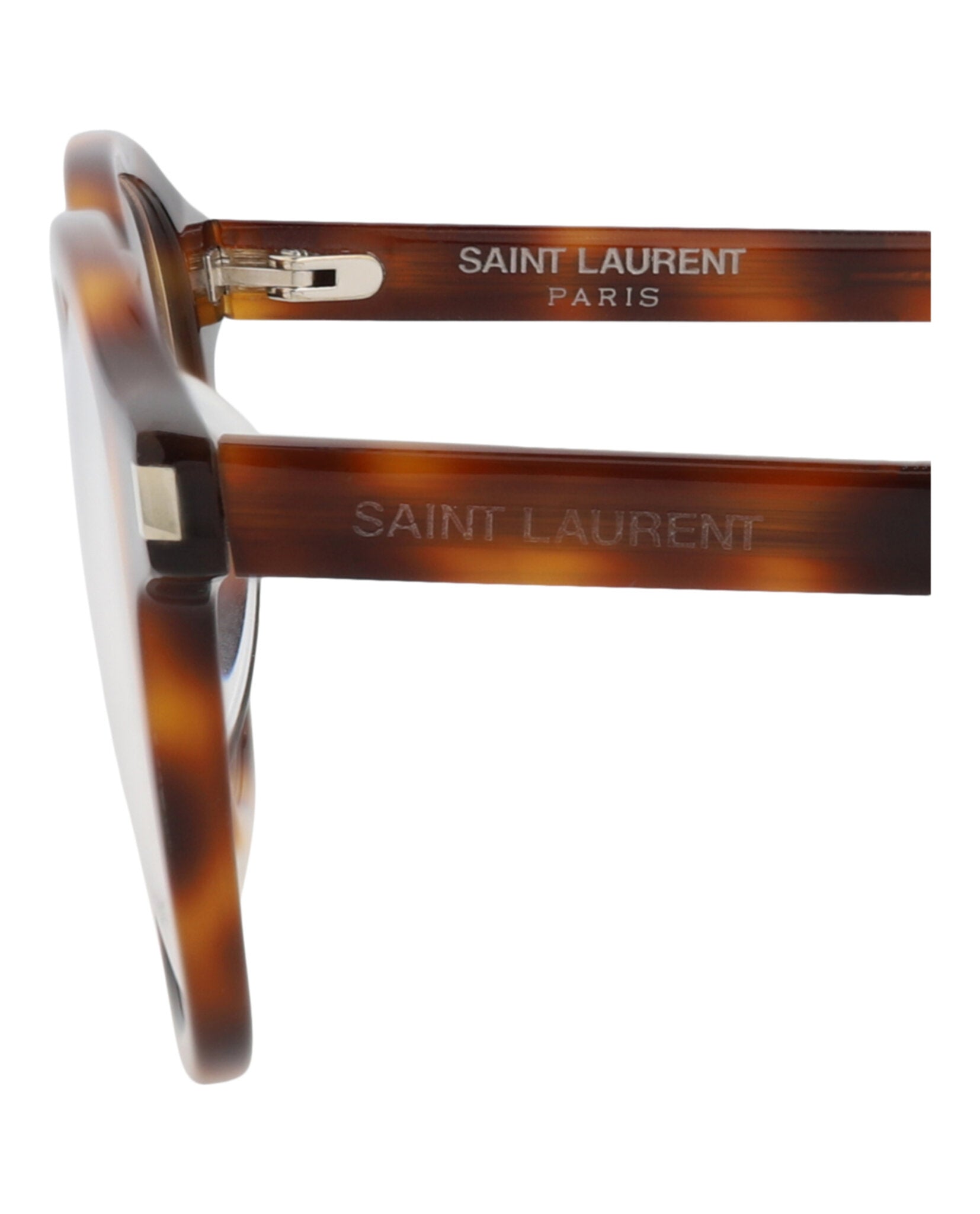 Saint Laurent Saint Laurent Mens Round/Oval Havana Havana Transparent Fashion Designer Eyewear