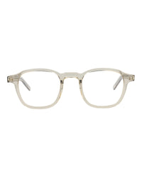 Saint Laurent Saint Laurent Mens Round/Oval Beige Beige Transparent Fashion Designer Eyewear