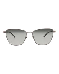 Saint Laurent Saint Laurent Womens Cat Eye Ruthenium Ruthenium Grey Fashion Designer Eyewear