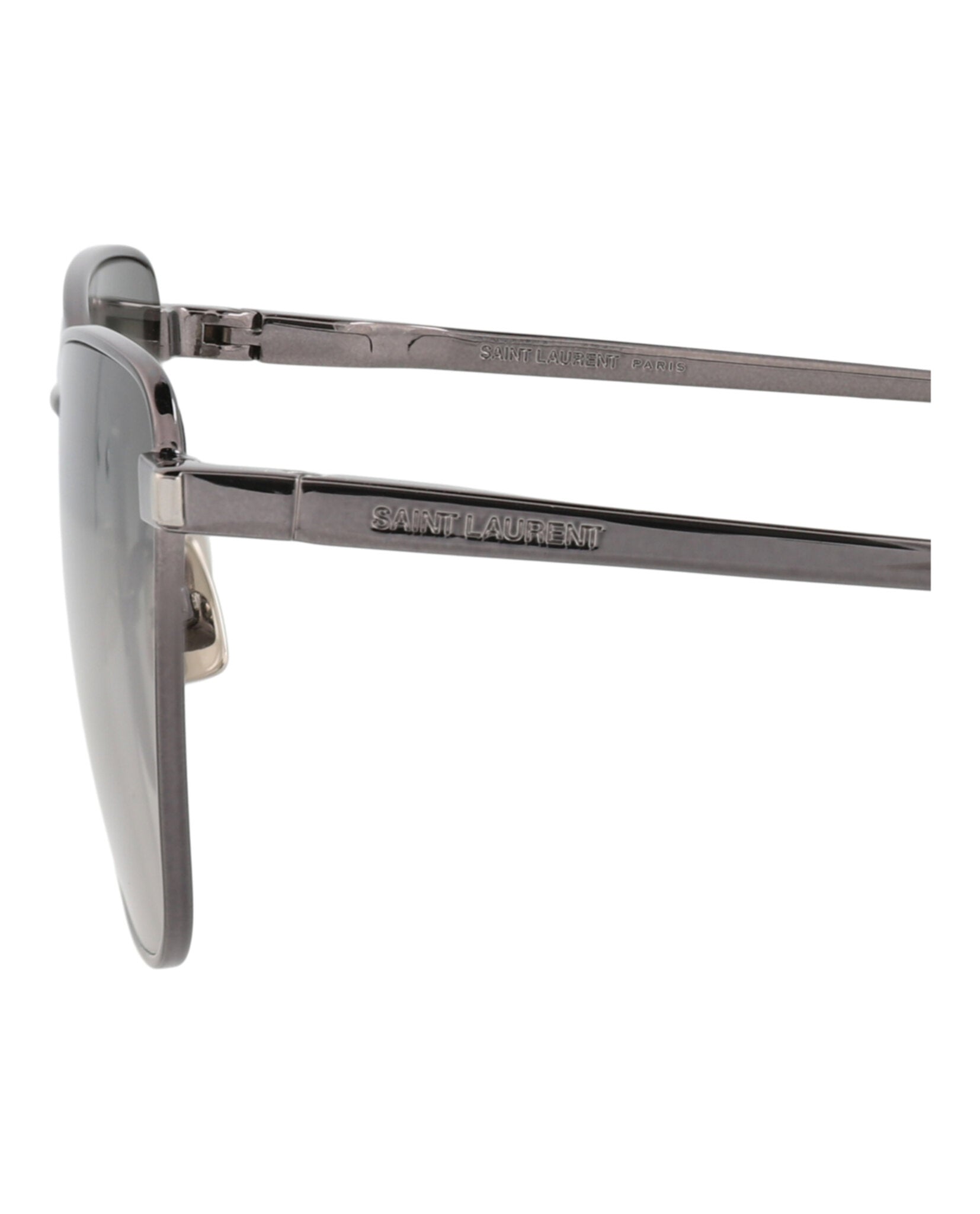 Saint Laurent Saint Laurent Womens Cat Eye Ruthenium Ruthenium Grey Fashion Designer Eyewear