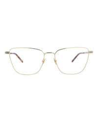 Saint Laurent Womens Cat Eye Gold Gold Transparent Fashion Designer Eyewear