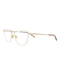 Saint Laurent Womens Cat Eye Gold Gold Transparent Fashion Designer Eyewear