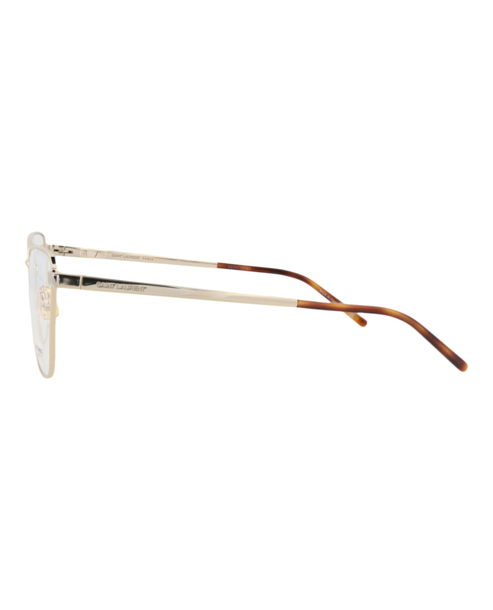 Saint Laurent Womens Cat Eye Gold Gold Transparent Fashion Designer Eyewear
