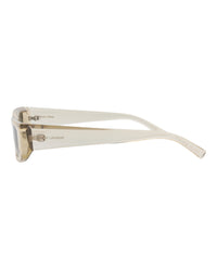 Saint Laurent Saint Laurent Unisex Square/Rectangle Beige Beige Grey Fashion Designer Eyewear