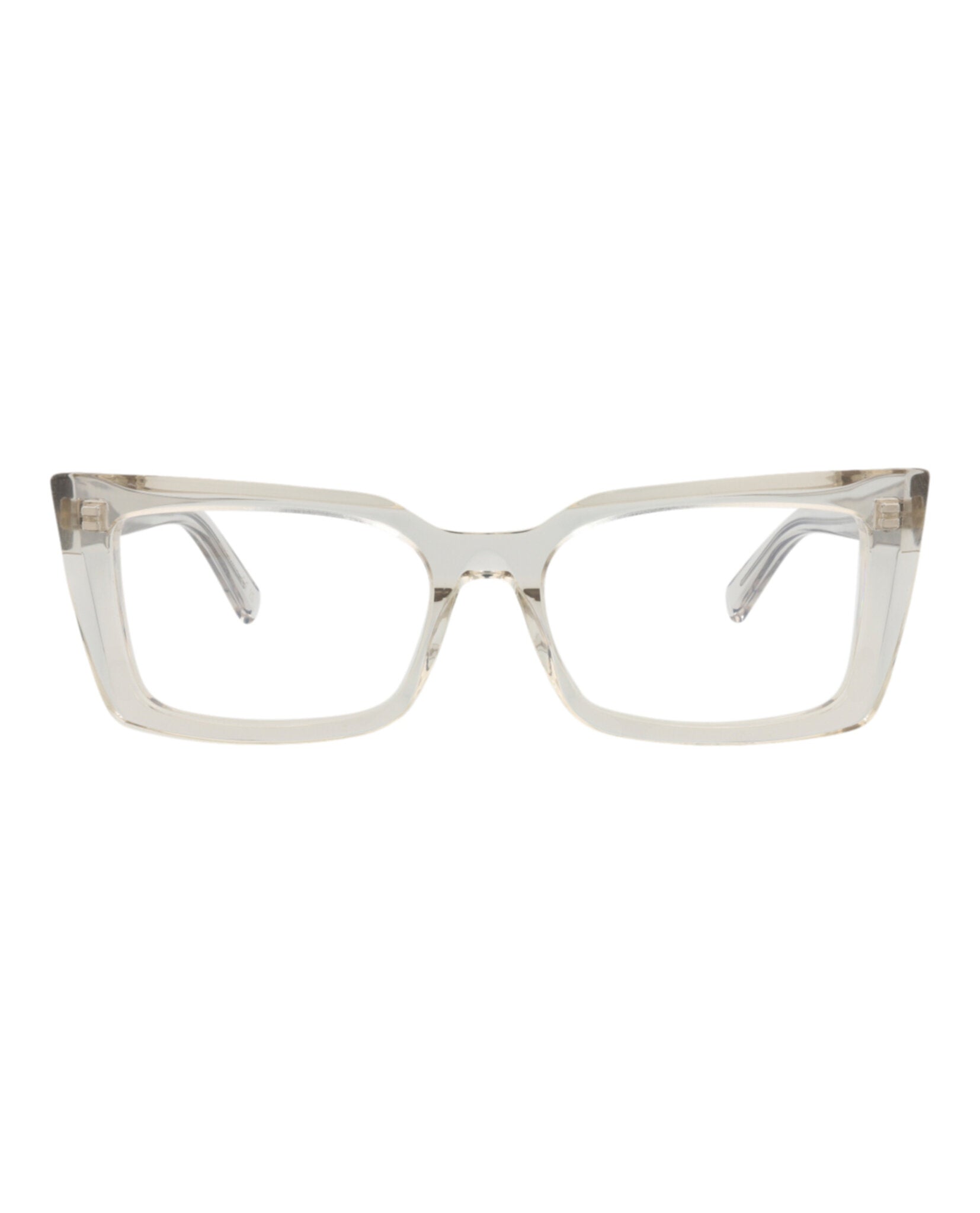 Saint Laurent Saint Laurent Womens Cat Eye Beige Beige Transparent Fashion Designer Eyewear