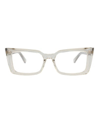 Saint Laurent Saint Laurent Womens Cat Eye Beige Beige Transparent Fashion Designer Eyewear