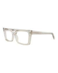 Saint Laurent Saint Laurent Womens Cat Eye Beige Beige Transparent Fashion Designer Eyewear