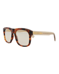 Saint Laurent Saint Laurent Mens Square/Rectangle Havana Brown Yellow Fashion Designer Eyewear