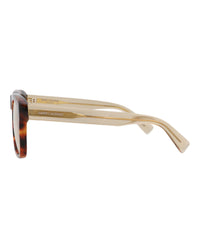 Saint Laurent Saint Laurent Mens Square/Rectangle Havana Brown Yellow Fashion Designer Eyewear