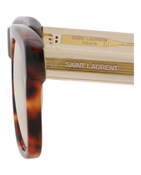Saint Laurent Saint Laurent Mens Square/Rectangle Havana Brown Yellow Fashion Designer Eyewear