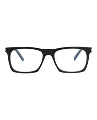 Saint Laurent Unisex Square/Rectangle Black Black Transparent Fashion Designer Eyewear