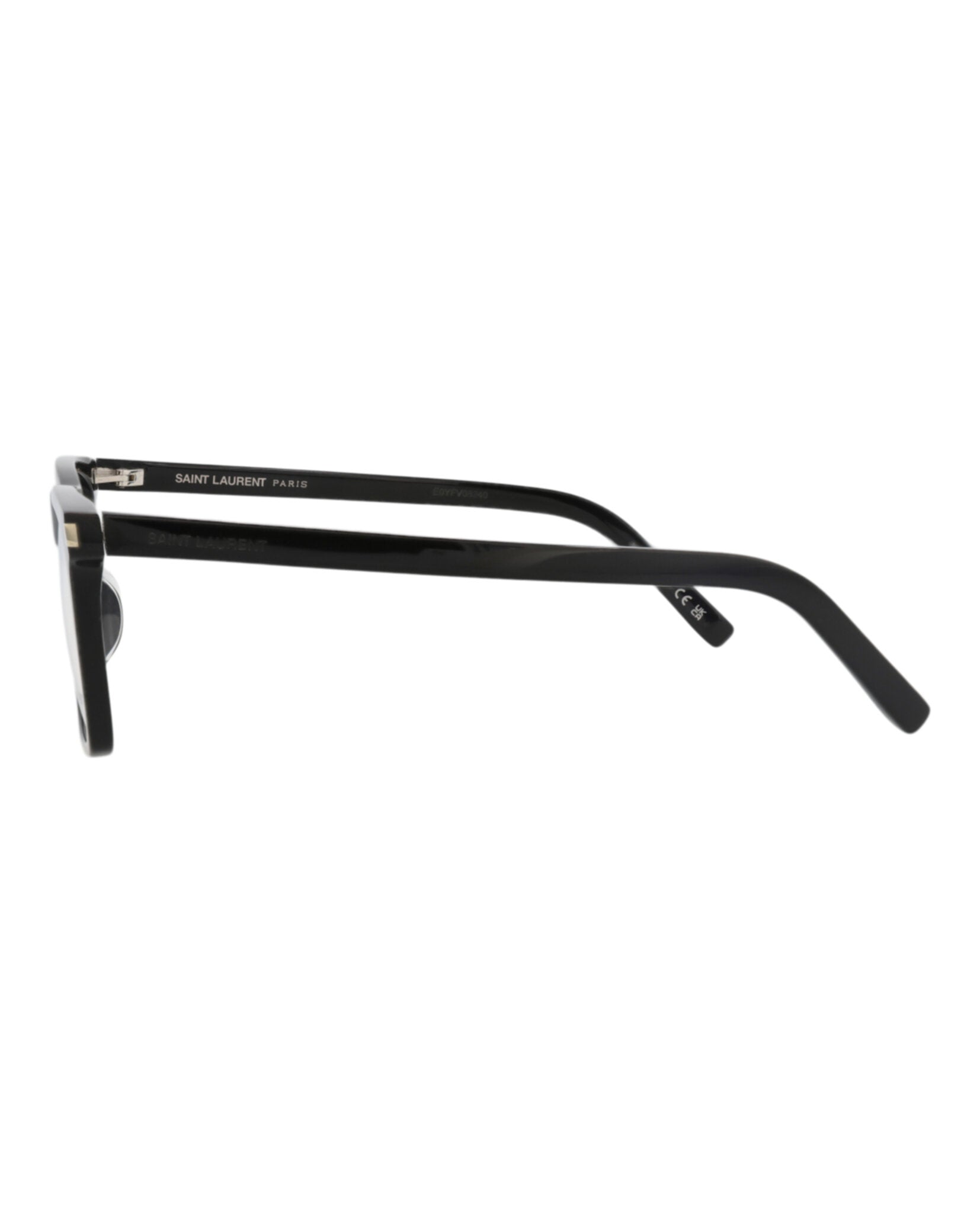 Saint Laurent Unisex Square/Rectangle Black Black Transparent Fashion Designer Eyewear