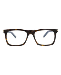 Saint Laurent Unisex Square/Rectangle Havana Havana Transparent Fashion Designer Eyewear