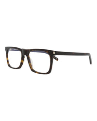 Saint Laurent Unisex Square/Rectangle Havana Havana Transparent Fashion Designer Eyewear