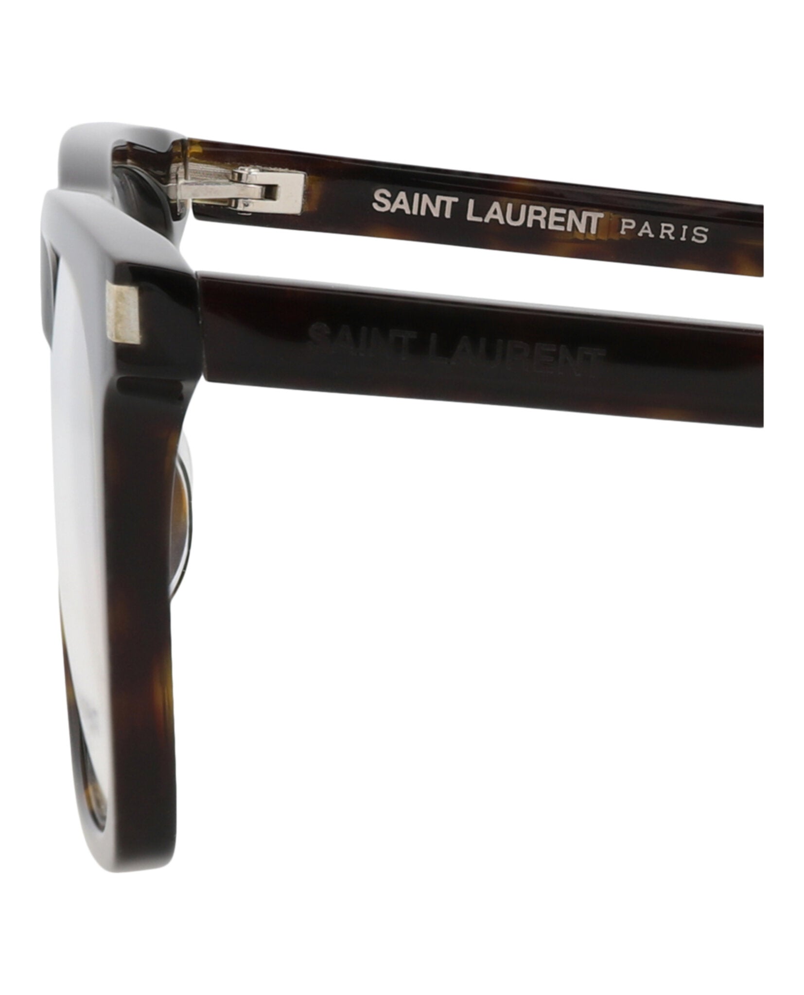 Saint Laurent Unisex Square/Rectangle Havana Havana Transparent Fashion Designer Eyewear