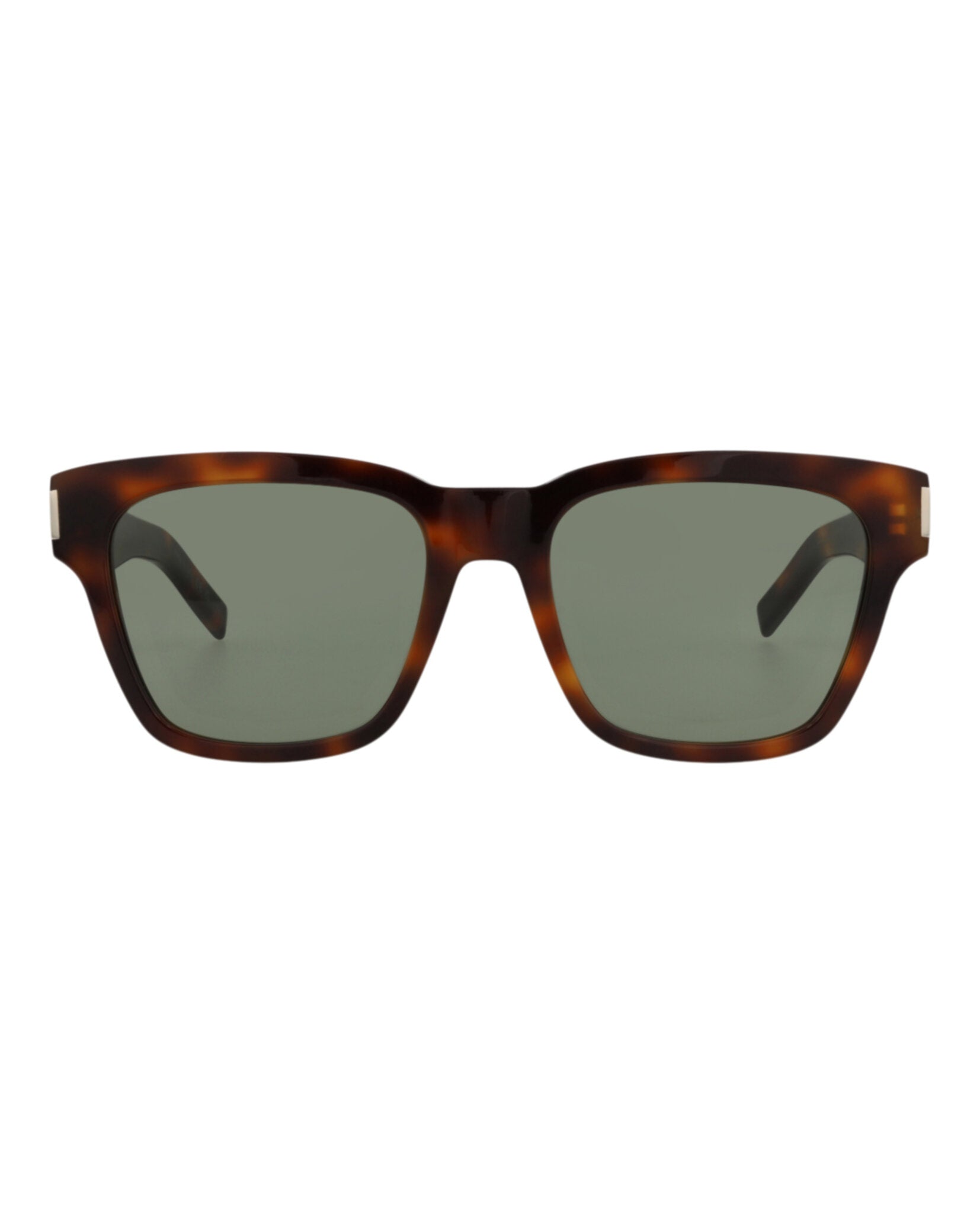 Saint Laurent Unisex Square/Rectangle Havana Havana Green Fashion Designer Eyewear