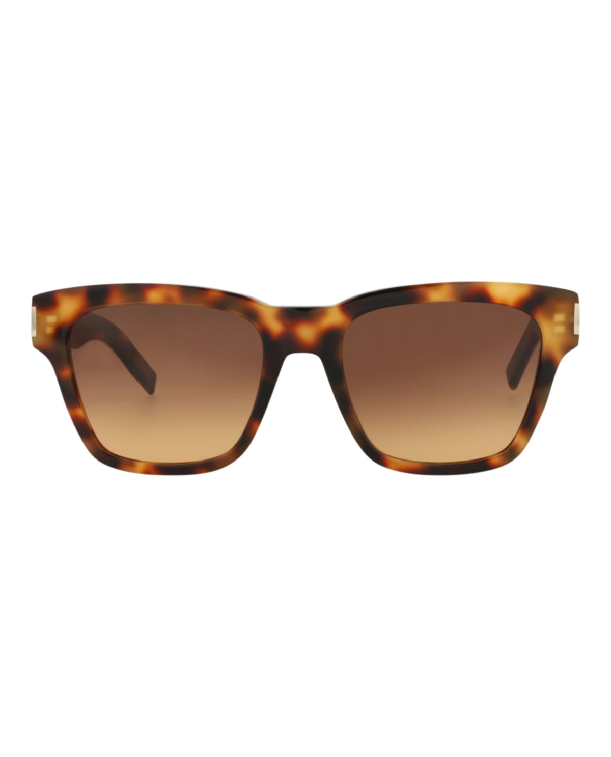 Saint Laurent Unisex Square/Rectangle Havana Havana Brown Fashion Designer Eyewear