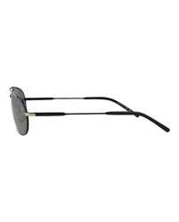 Saint Laurent Saint Laurent Mens Round/Oval Black Black Silver Fashion Designer Eyewear