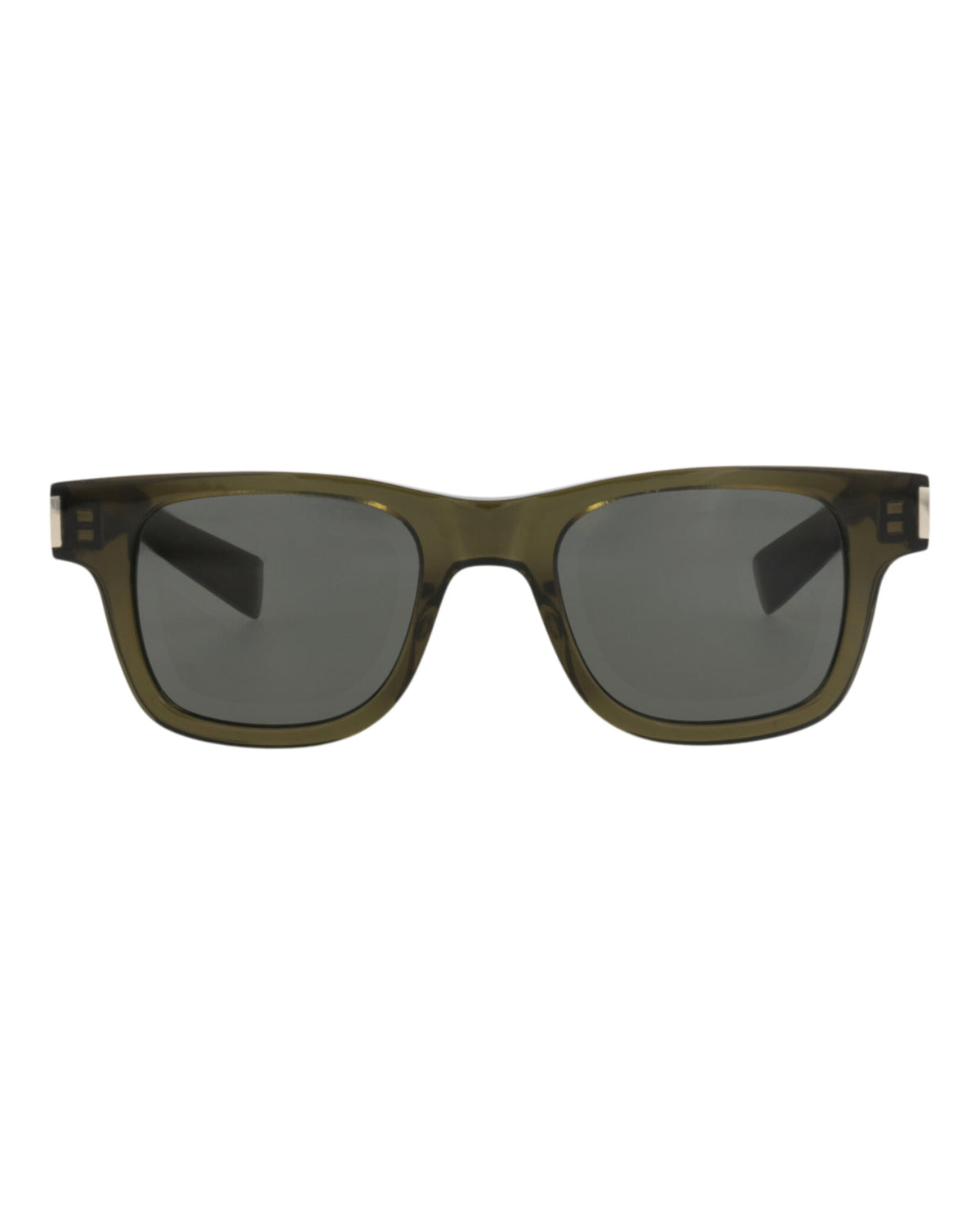 Saint Laurent Unisex Square/Rectangle Green Green Grey Fashion Designer Eyewear