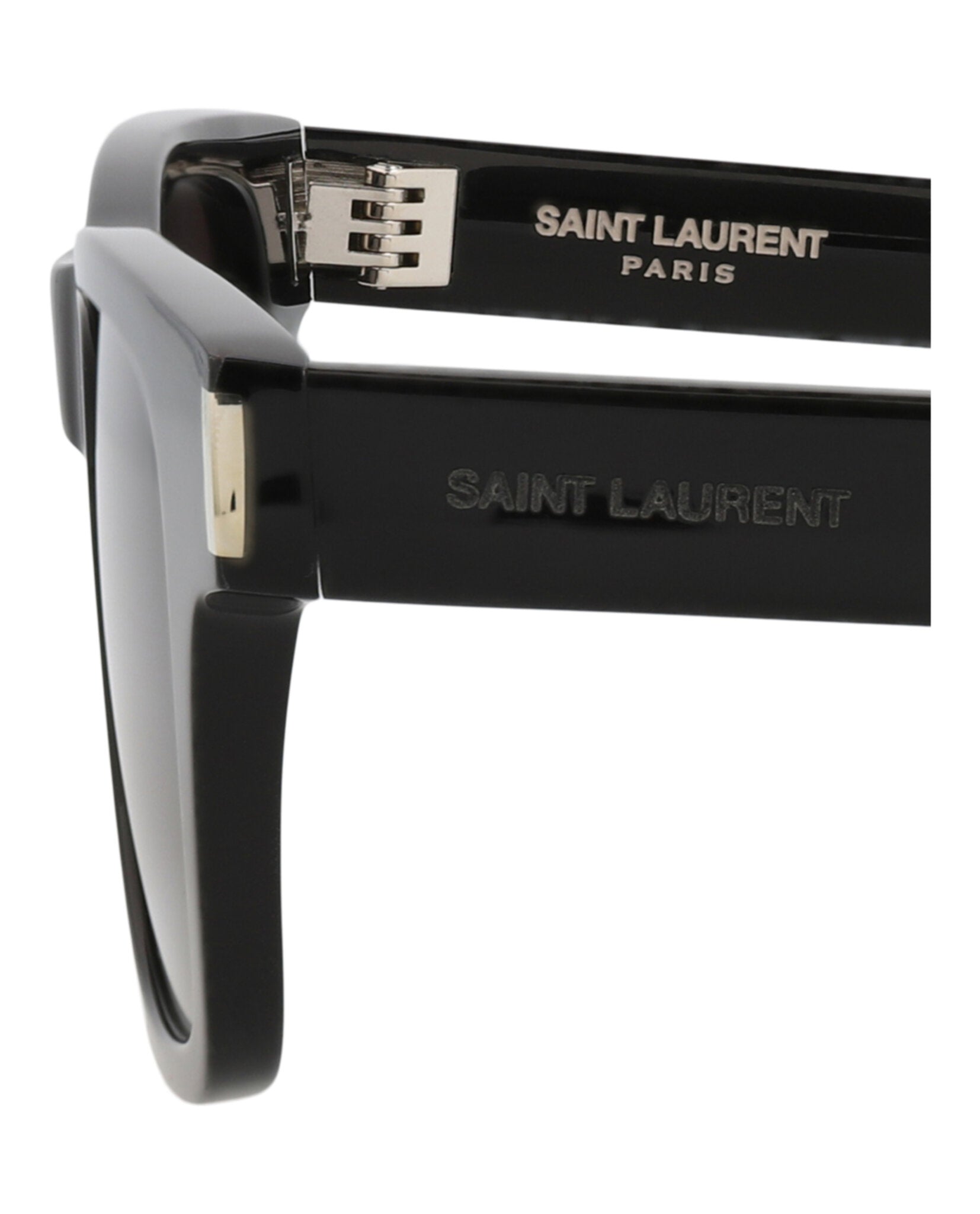 Saint Laurent Saint Laurent Unisex Square/Rectangle Black Black Black Fashion Designer Eyewear