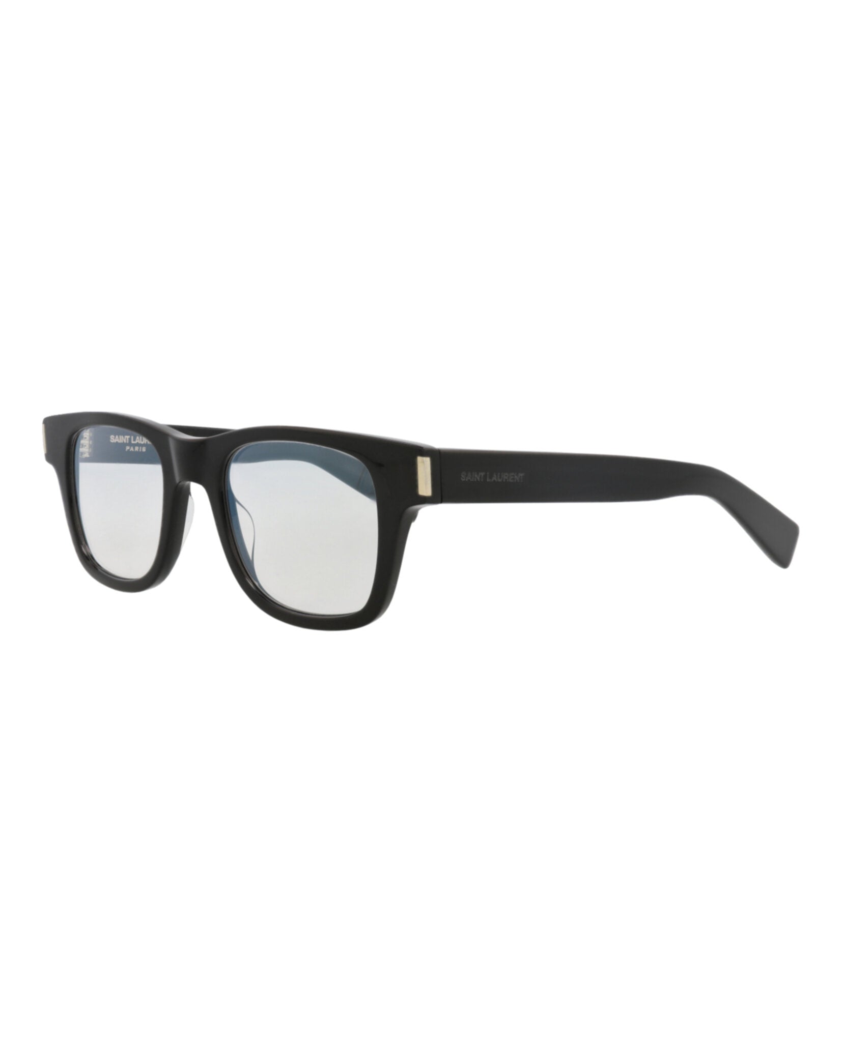 Saint Laurent Saint Laurent Unisex Square/Rectangle Black Black Transparent Fashion Designer Eyewear